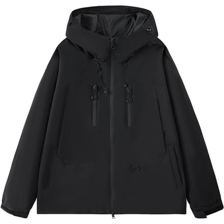 Winddichte en Waterdichte Drie-proof Jas voor Dames, Beige en Abrikoos Kleur Jas 3XL black