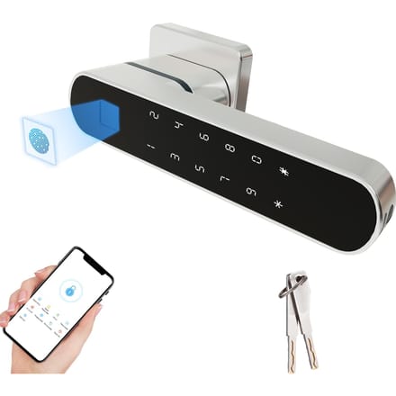 Vingerafdruk slim deurslot met handvat 4 in 1 Keyless Entry Tuya APP sleuteltoegangscodes Smart white
