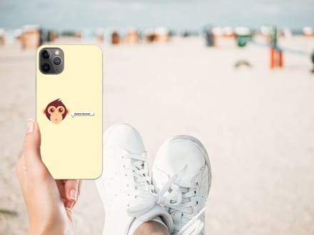 Back Cover voor Apple iPhone 11 Pro Max Telefoonhoesje met Naam Monkey