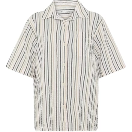 Dameshemd KnowledgeCotton Apparel Loose Seersucker