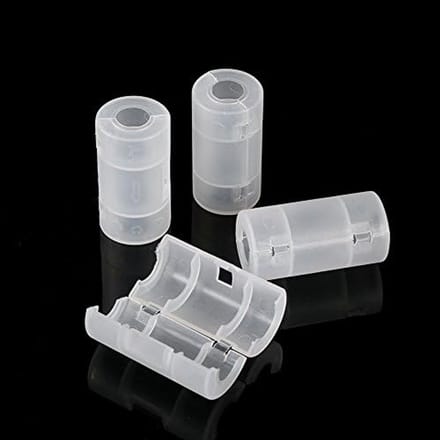 4x AA naar C Batterij Adapter Converters - Omvormers voor Batterij Grootte