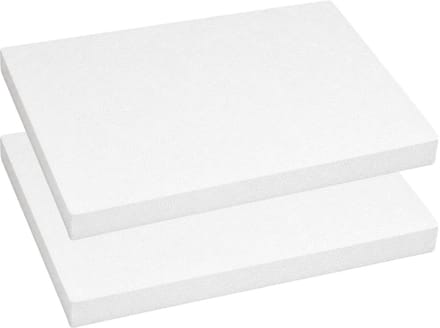 Piepschuim vormen - rechthoek - 2x - 40 x 50 x 4 cm - styropor hobby / DIY vorm - basis knutselfiguren