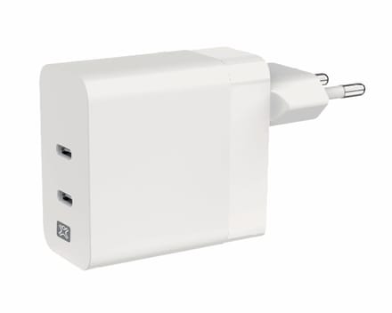 XtremeMac 65W Dual USB-C Charger | Eco-Friendly PD for MacBook & iPhone