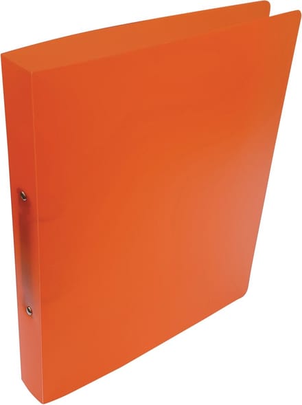 Alpha ringmap, voor ft A4, uit PP, 2 ringen van 25 mm, transparant oranje 24 stuks