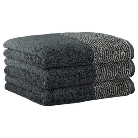 Cawoe Handdoek Luxury Home Two-Tone Een maat, 50x100 Set van 3
