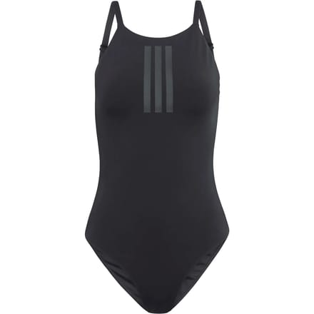 Adidas Sportswear Iconisea Geribbeld Badpak Met Cups En Dunne Bandjes - Dames - Bruin
