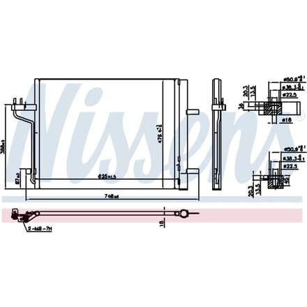 Condensator, airconditioning NISSENS 940767