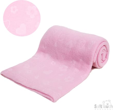 Soft Touch Fleece Deken Meisjes 75 X 100 Cm Polyester Roze