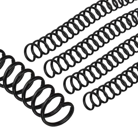 Allecta - Plastic bindspiralen 12mm voor 200 vellen - Zwart, 4:1 pitch.