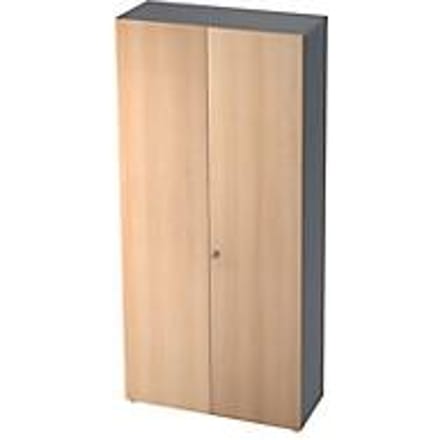 Archiefkast TOPAS LINE, 6 ordnerhoogten, B 1000 mm, grafiet/eiken