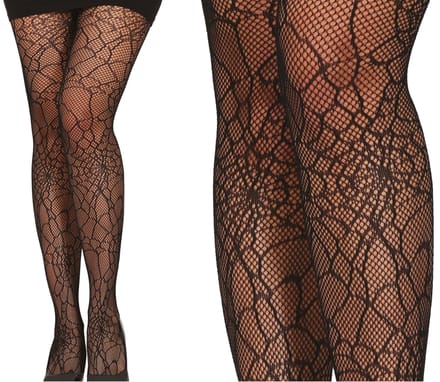Patroon Kousen Web Spinnenweb Spin Halloween Carnaval Kostuum black