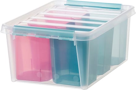 SmartStore - Colour 14 Opbergbox 14 liter met 6 Vakverdelers - Polypropyleen - Transparant