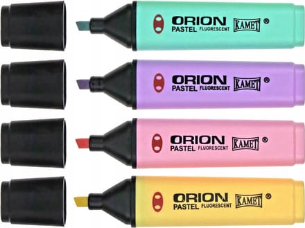 Kamet Orion Pastel Markeringen Set - 4 Kleuren, Uitwasbaar