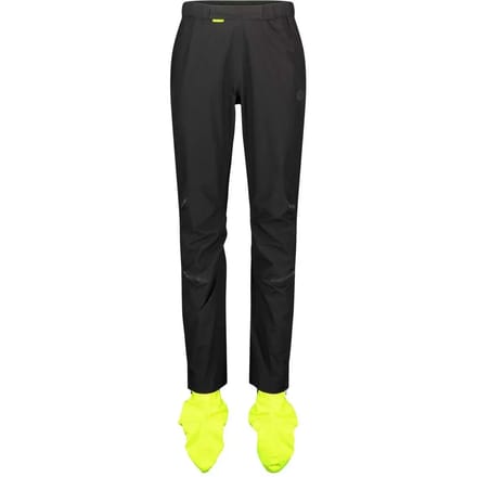 AGU Winter Regenbroek - Fietsbroek - Dames - M - Zwart - Reflecterend - Poray 10.000 - Winddicht - Met Schoenbeschermers - Verstevigd Zitvlak