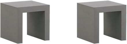 TARANTO - Tuinstoel set van 3 - Grijs - Vezelcement