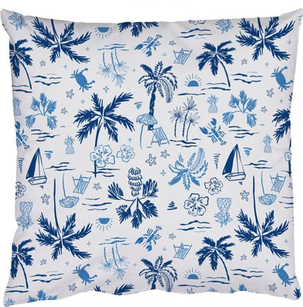 Sierkussens - Kussentjes Woonkamer - 45x45 cm - Zee - Strand - Blauw - Wit