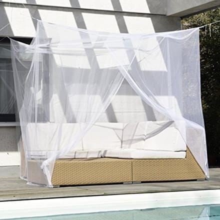 Reisklamboe voor tweepersoonsbed, 220x200 cm, wit, dubbele opening