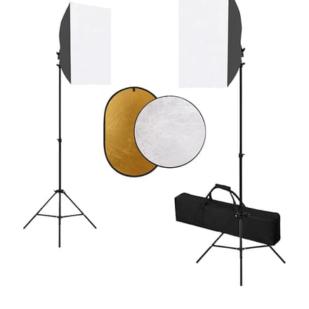 vidaXL - Fotostudioset - met - softboxlampen - en - reflector