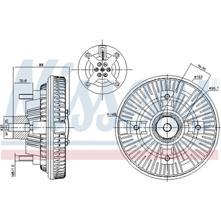 Koppeling, radiatorventilator NISSENS 86223