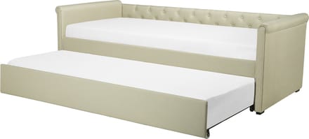 LIBOURNE - Onderschuifbed - Beige - 80 x 200 cm - Polyester