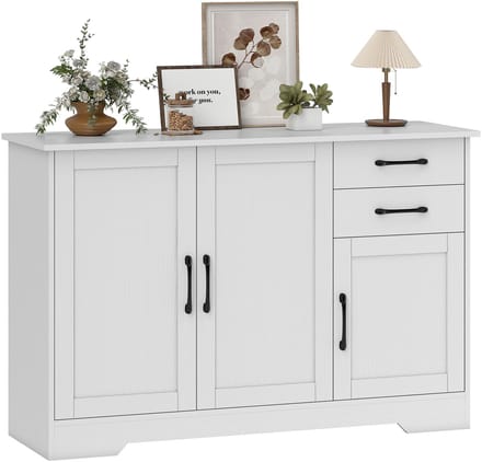 HOMCOM Dressoir - Spaanplaat - 120x38x79cm - Wit