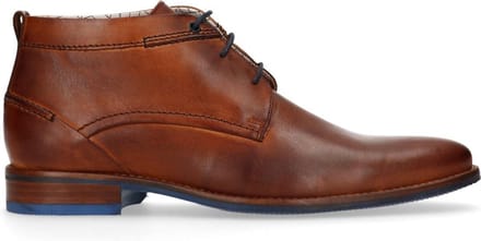 Manfield - Heren - Bruine veterboots - Maat 46
