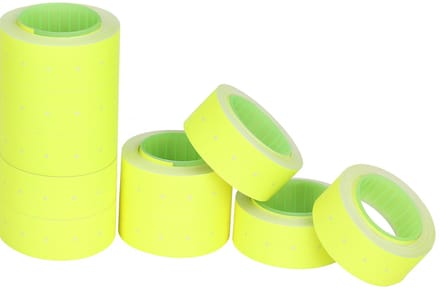 Levay ® Prijsrol stickers - Prijsrollen voor prijstang - GEEL- 10.000 stuks