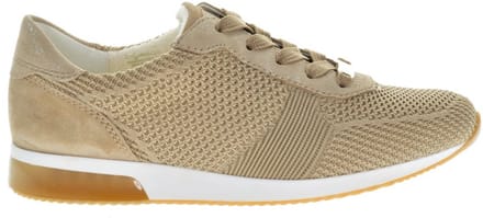 Ara Lissabon Beige Sneaker Met Lycrastof En Veters maat 36