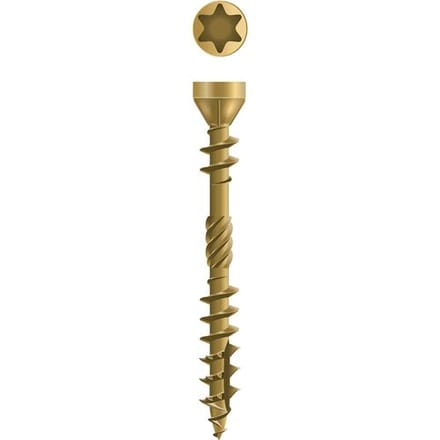 Dynaplus Xtreme - Vlonderschroeven - Torx 25 - 5 x 40mm - AR-Coating - Deeldraad (200 stuks)