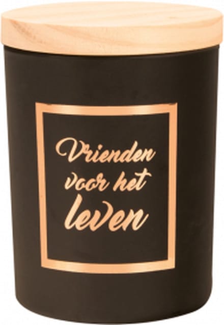 Geurkaars - Black/Rose - Vrienden voor het leven - In cadeauverpakking