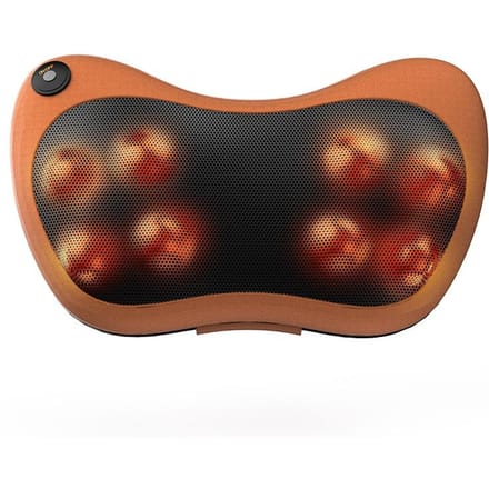 Hoofdmassage Auto Thuis Cervicale Shiatsu Massage Nek Rug Taille Lichaam Elektrisch Multifunctioneel Massagekussen Kussen EU Plug bruin