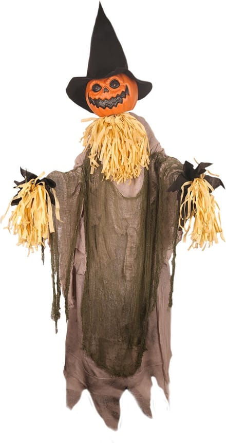 Grote Halloween pompoen vogelverschrikker van 200 cm voor griezelige decoratie