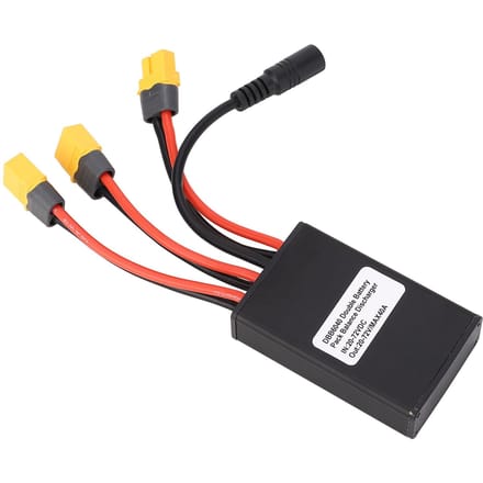 Dubbele Batterij Ontlaad Converter 40A Dubbele Batterij Connector Adapter met Oplaadkabel voor black
