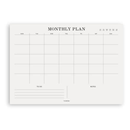 Planbooks - Maandplanner - Monthly Plan - Maandplanners - Notitieblok A4