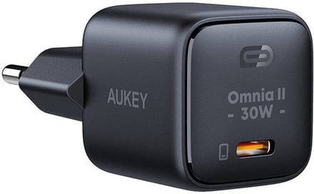 Aukey PA-B1L 30W USB-C Single Port Wall Charger - Black