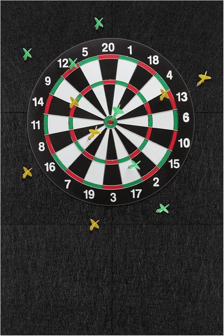 Vilt Dartbord Muurbescherming Zelfklevend Groot Formaat - Bescherming Tegen Gemiste Darts