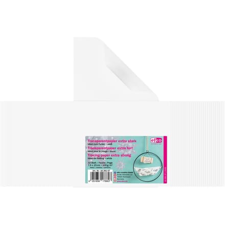 Vouw transparant papier "Extra sterk" - 7,5 x 15 cm
