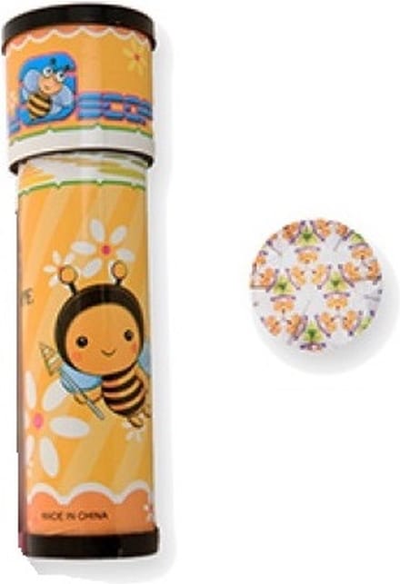 Kaleidoscoop geel bijtje - caleidoscoop - funcadeau schoencadeautje