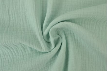 Mousseline stof - 1 meter - Per meter - Licht mint - 135cm breed