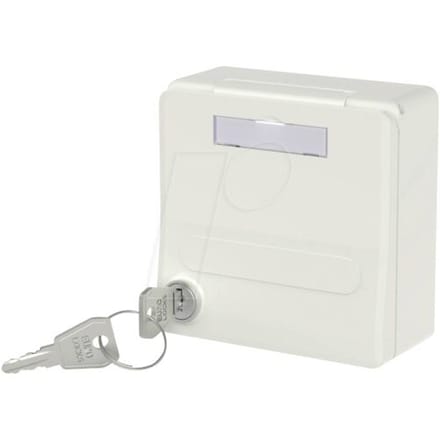 Metz Connect Modul-Unterputz-Gehäuse mit Klappdeckel und Schloss Behuizing Opbouw (op muur) Wit