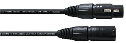 Cordial DMX AES/EBU Kabel XLR, 5m schwarz - DMX kabels