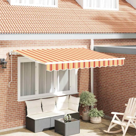 vidaXL - Uitschuifbare - luifel - Geel - 350 - x - 200 - cm - Stof