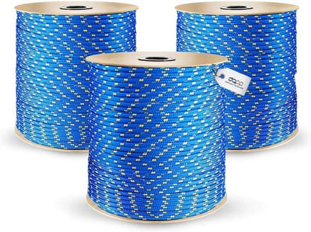 Polypropyleen Touw Blauw 3mm Diameter 200 Meter Waterdicht en UV-Bestendig