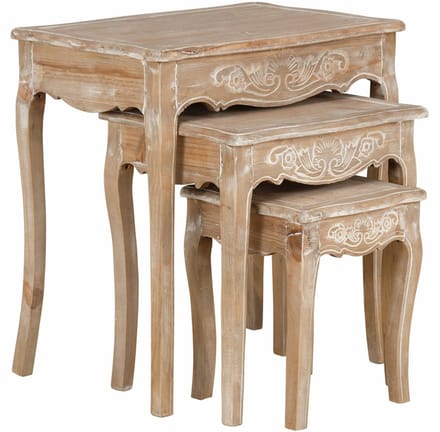 Dijon-Bijzettafel - Bruinlook - Set van 3