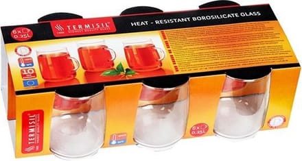 Hittebestendige Theeglazen 6 stuks