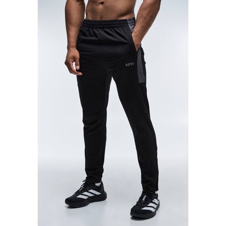 Heren Actieve Colour Block Jogger | Black | Size 2XL