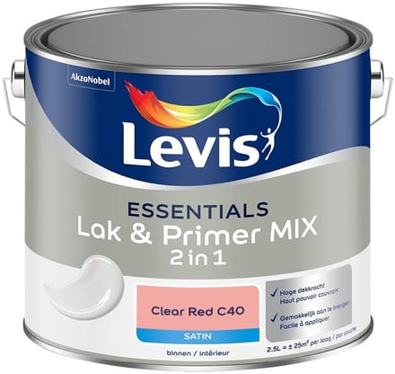 Levis - Essentials Lak & Primer Mix - Clear Red C40 - Mengverf - 2,5 L