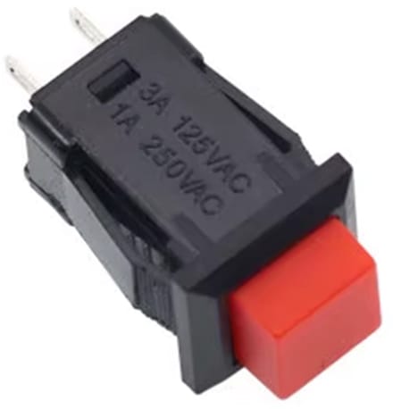 Schakelaar vierkant 10mm Momentary 250V/1A D-429A self-Lock