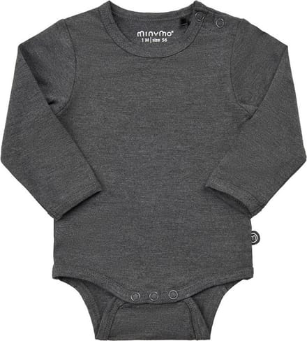 Romper lange mouw Bamboo - Donkergrijs - Maat 50 - Minymo