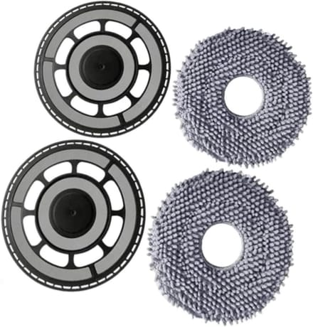 Robotstofzuiger Onderdelen - Dweil Kit - Optimale Reiniging - Directe Vervanging - 2 Beugels 2 Pads - Eén Kleur